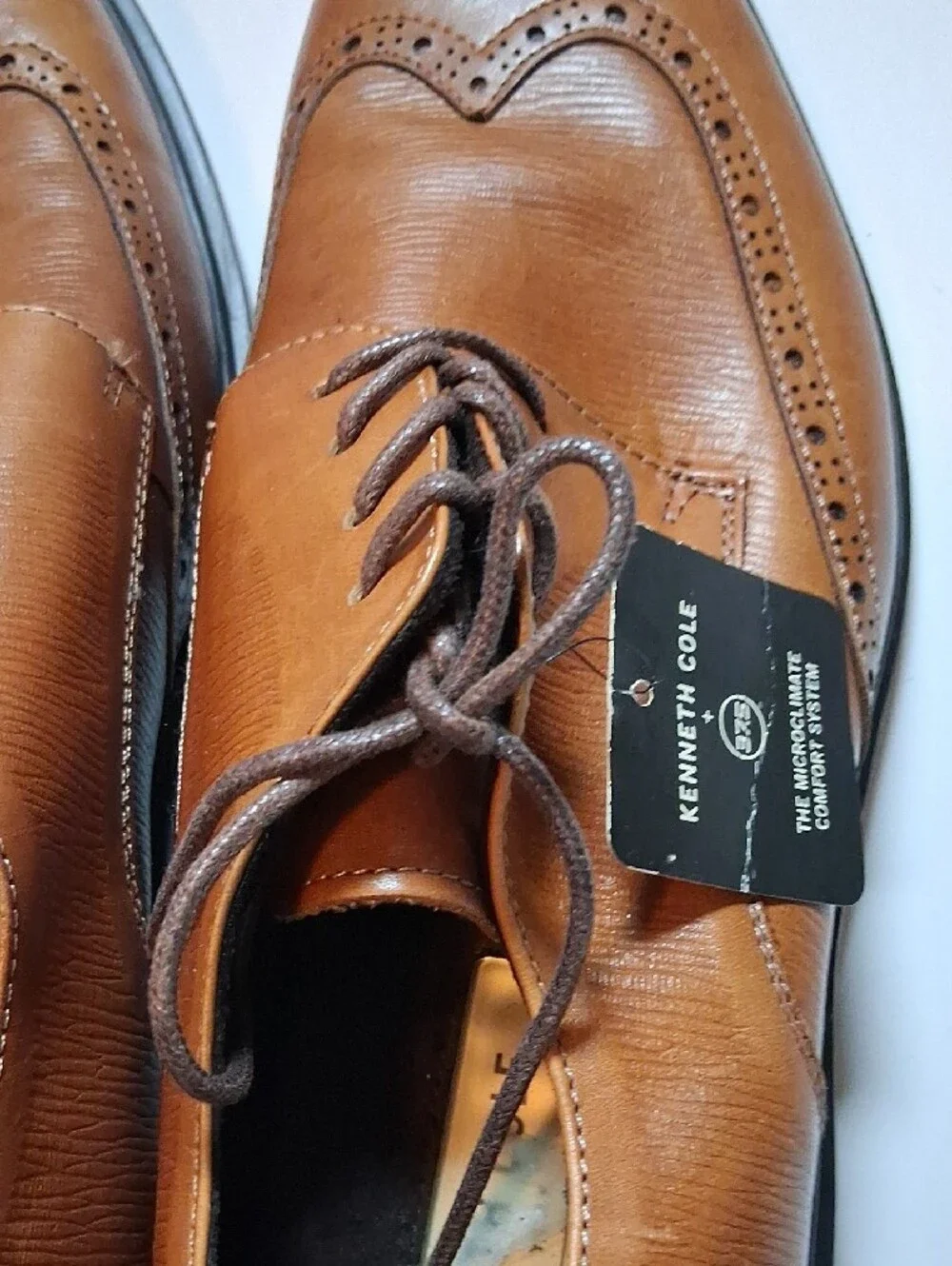 Kenneth Cole Classic Men's Tan Brogue Derby Shoes